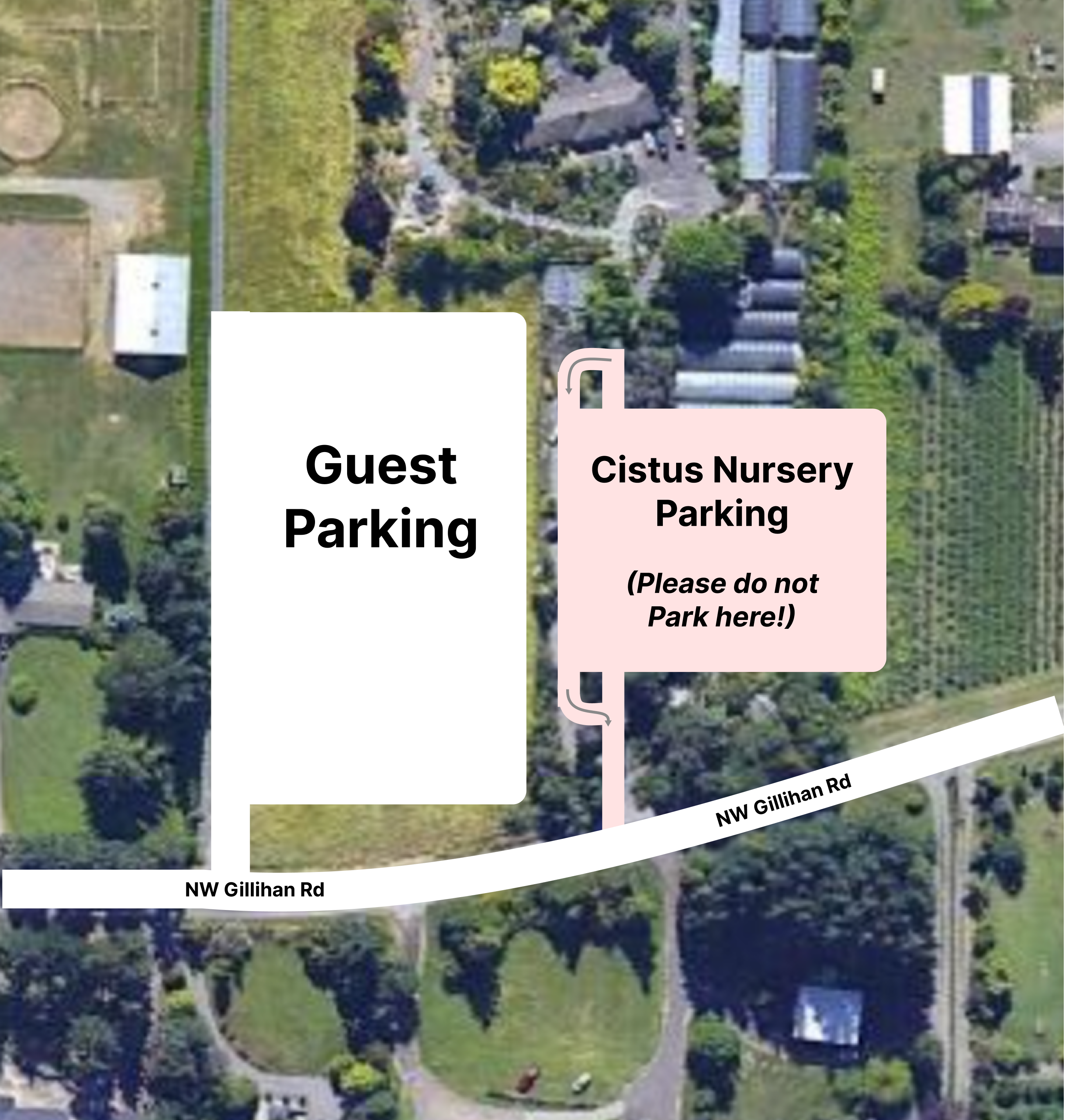 A map of the event parking.