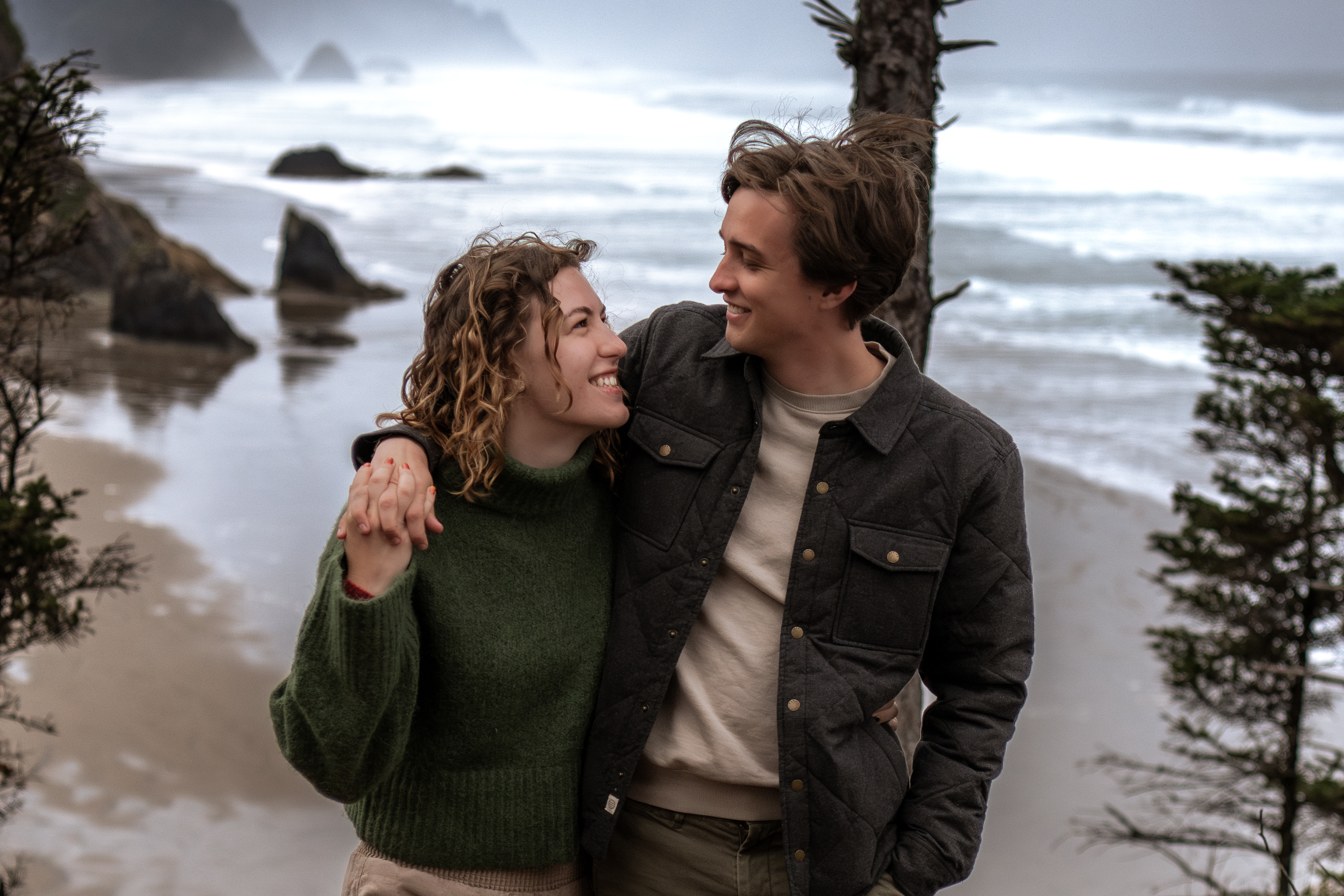 Sedge and Aryah at Hug Point.